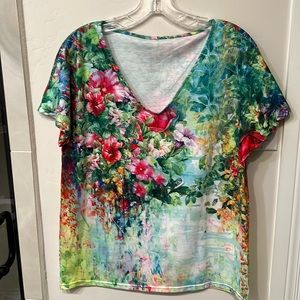 Womens Summer Floral Top. Size M
